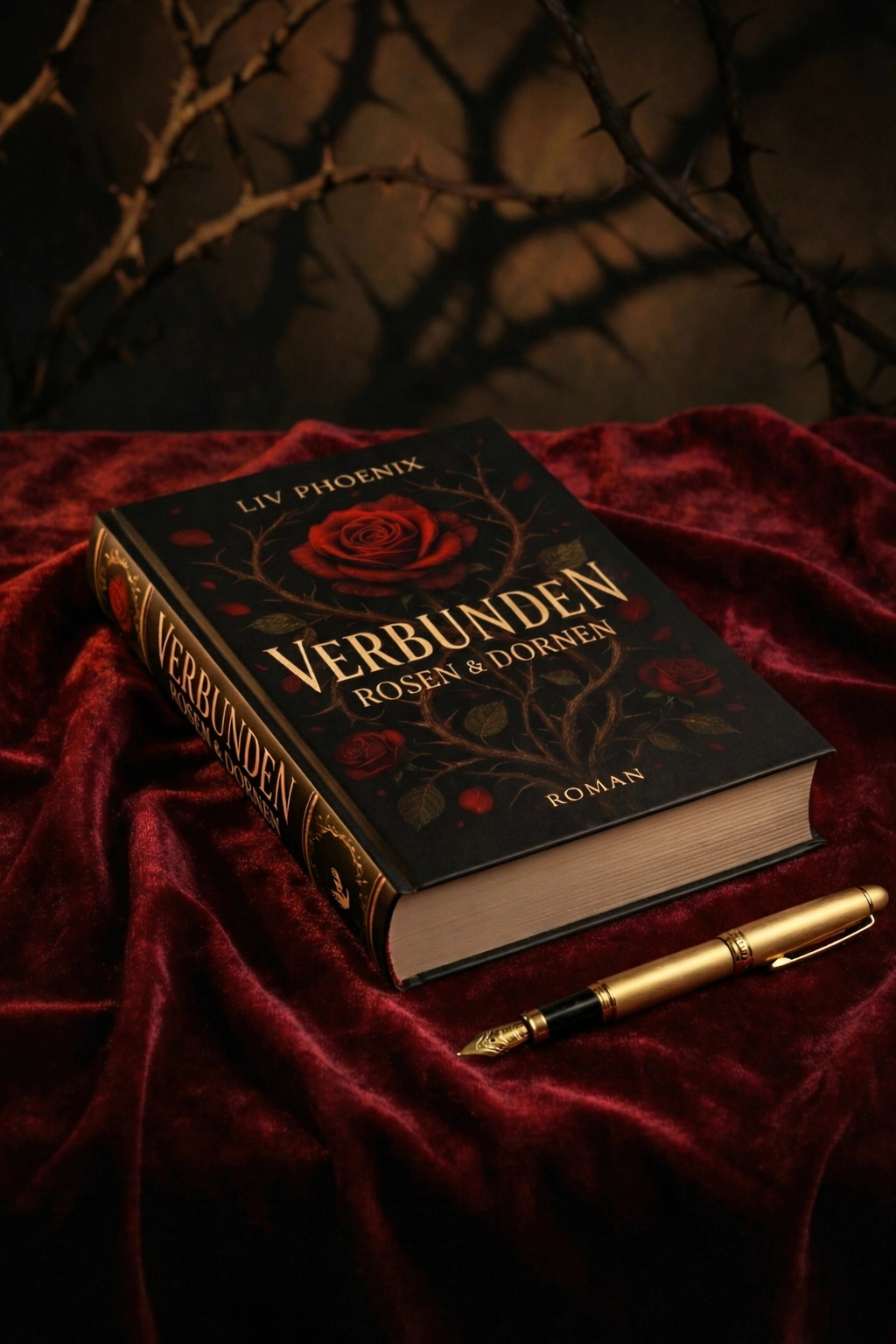 Collector's Edition Die Dornen-Krone von Verbunden – Rosen & Dornen von Liv Phoenix. Exklusives Hardcover, Farbschnitt und Support für den Divera Tribe. Dark Romantasy Epos aus Soest.